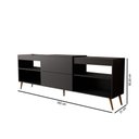 Ver imagem 4 de Rack para TV até 55 Polegadas Florença 1 Porta 2 Prateleiras Preto Fosco - Panorama Móveis