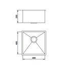 Ver imagem 2 de Cuba Simples de Embutir para Cozinha Retta 40X40cm Inox Escovado - Mekal 01035216