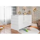 Ver imagem 1 de Berço Cama com Cômoda Americano Fofura - Art In - Branco