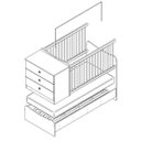 Ver imagem 5 de Berço Cama com Cômoda Americano Fofura - Art In - Branco