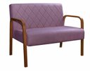 Ver imagem 1 de Sofà 2 Lugares Namoradeira Lara Decoração Sala Quarto Recepção - Veludo Roxo