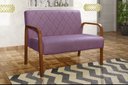 Ver imagem 3 de Sofà 2 Lugares Namoradeira Lara Decoração Sala Quarto Recepção - Veludo Roxo