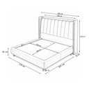 Ver imagem 3 de Cama Queen Japonesa Firenze com Cabeceira Mira Corano Caramelo Linho Cru - Nexta Casa