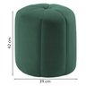 Kit 2 Puff Puf para Sala P09 Veludo Verde Dmobiliario - 3