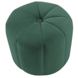 Kit 2 Puff Puf para Sala P09 Veludo Verde Dmobiliario - 4