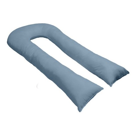 Fronha Para Travesseiro De Corpo Gigante De Formato U 140x70 - Azul claro