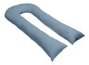 Ver imagem 1 de Fronha Para Travesseiro De Corpo Gigante De Formato U 140x70 - Azul claro