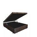 Ver imagem 2 de Base Box Baú Víúva Luxo Blindado AColchoes Suede Marrom 49x128x188