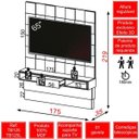 Ver imagem 7 de Painel 175cm Quadriculado 3D com 1 Gaveta com LED - Natural/Off White