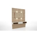 Ver imagem 2 de Painel 175cm Quadriculado 3D com 1 Gaveta com LED - Natural/Off White
