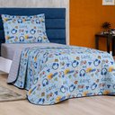 Ver imagem 1 de Colcha Cobre Leito Bouti Dupla Face Solteiro Infantil Kids 2 Peças - Game Bia Enxovais