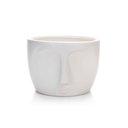 Ver imagem 1 de Vaso Decorativo Rosto em Cerâmica Branco 11x15,5cm - D’Rossi