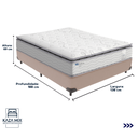 Ver imagem 3 de Cama Box e Colchão Amsterdã Molas Ensacadas Casal Probel: Bege