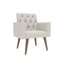 Ver imagem 3 de Estilo na Recepção Kit Namoradeira + 2 Poltronas Capitonê Branco