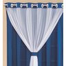 Cortina Bonita Para Quarto ou Sala 2,00 X 1,70 Metros Malha Em Gel Com Voal Leve Modelo Filo Varao - 4
