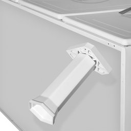 Gabinete Ideal de Aço P/ Cozinha C/ 4 Gavetas e 3 Portas 1,50 M - Branco/Preto - MARROART - 6