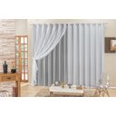 Ver imagem 2 de Cortina para Quarto Meia Parede Moderna 4,00 x 2,50 Metros Semi Blackout Corta Luz para Varao