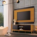 Ver imagem 1 de Rack com Painel Legacy 1,60m Tv 60 Polegadas Ripado Lateral "grécia" 1.6 Cor:cedro/preto