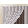 Cortina de Voal Voil Decorativa Artesanato para Quarto ou Sala 3,00 x 2,50 Metros Semi Blackout - 3