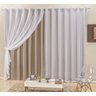 Cortina de Voal Voil Decorativa Artesanato para Quarto ou Sala 4,00 x 2,50 Metros Semi Blackout - 1