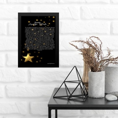 Quadro Arquétipo da Estrela - Decreto 33x24cm - com Vidro:moldura Preta