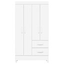 Ver mais imagens de Combo para Quarto Infantil Guarda-Roupa e Cômoda Mobi Branco/Rosa