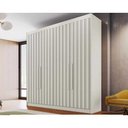 Ver imagem 1 de Guarda Roupa 4 Portas Ripadas e 3 Gavetas Potente Off White - Europa