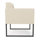 Ver imagem 7 de Kit 2 Poltronas Elisa Linho Base Metálica Industrial Preto - D'Rossi Cor A19 Bege