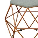 Ver imagem 3 de Kit 02 Puffs Aramado Bronze Six L02 Linho Cinza Escuro