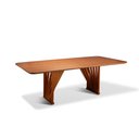 Ver imagem 2 de Mesa de Jantar 08 Lugares Cannes 220cm X 105cm Base em Madeira Maciça Tampo Amadeirado