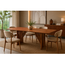 Ver imagem 4 de Mesa de Jantar 08 Lugares Cannes 220cm x 105cm Base em Madeira Maciça Tampo Madeira