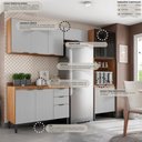 Ver imagem 5 de Cozinha Completa Firenze 11 Portas 2 Gavetas Amêndola Touch/Nude Prime Tx - Demóbile