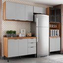 Ver imagem 1 de Cozinha Completa Firenze 11 Portas 2 Gavetas Amêndola Touch/Nude Prime Tx - Demóbile