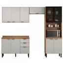 Ver imagem 2 de Cozinha Completa Firenze 11 Portas 2 Gavetas Amêndola Touch/Nude Prime Tx - Demóbile