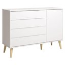 Ver imagem 1 de Cômoda com Porta Retrô Elfe Branco Acetinado Natural - Reller