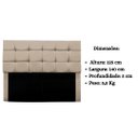 Ver mais imagens de Cabeceira Estofada Cama Box Casal 140 Cm Bianca Suede:bege