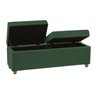 Recamier Bau Madri 1,20m Veludo Verde - Inova Decorações - 1
