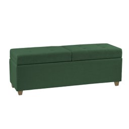 Recamier Bau Madri 1,20m Veludo Verde - Inova Decorações - 3