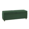 Recamier Bau Madri 1,20m Veludo Verde - Inova Decorações - 3