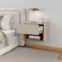 Ver imagem 5 de Mesa de Cabeceira Florença Off White/cedro - Casa D Móveis