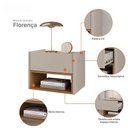 Ver imagem 6 de Mesa de Cabeceira Florença Off White/cedro - Casa D Móveis