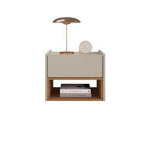 Mesa de Cabeceira Florença Off White/cedro - Casa D Móveis