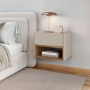 Ver imagem 4 de Mesa de Cabeceira Florença Off White/cedro - Casa D Móveis