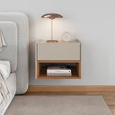 Ver imagem 2 de Mesa de Cabeceira Florença Off White/cedro - Casa D Móveis