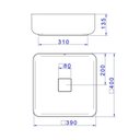 Ver imagem 7 de Cuba de Apoio Deca Slim 40x40 Quadrada Barbante + Válvula + Sifão