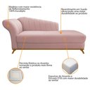 Ver imagem 6 de Kit Diva Recamier Vanessa 140cm Lado Direito e 02 Poltronas Laura Suede Rosê - Amarena Móveis