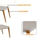 Ver imagem 5 de Mesa de Jantar Copper 120cm Tampo Mdf Vidro 4 Cad Copper Tork/off/naturale/serig. Off