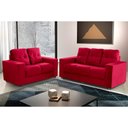 Ver imagem 1 de Sofá Roma 5 Lugares, Conjunto 3 e 2 - de Casa Décor e Estofados Vermelho