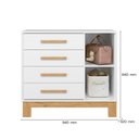 Ver imagem 5 de Quarto Bebe Infantil Q Encanto Berço Vira Cama e Comoda Sapateira 1 Porta 4 Gavetas Slim Qmovi