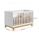 Ver imagem 4 de Quarto Bebe Infantil Q Encanto Berço Vira Cama e Comoda Sapateira 1 Porta 4 Gavetas Slim Qmovi